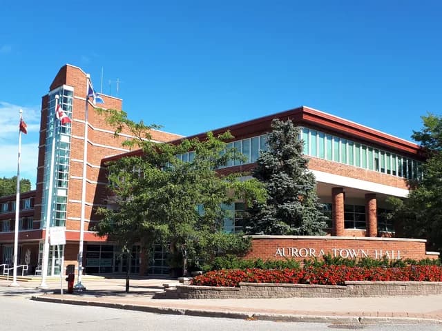 Aurora Town Hall entrance